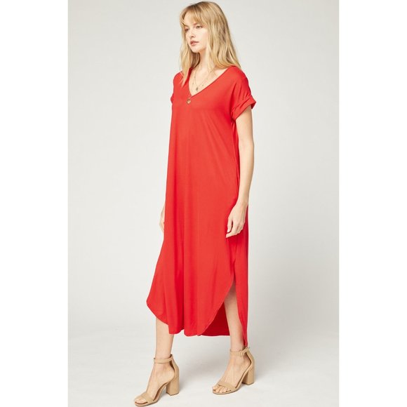 Entro Maxi Dress, Tangerine - Picture 3 of 6